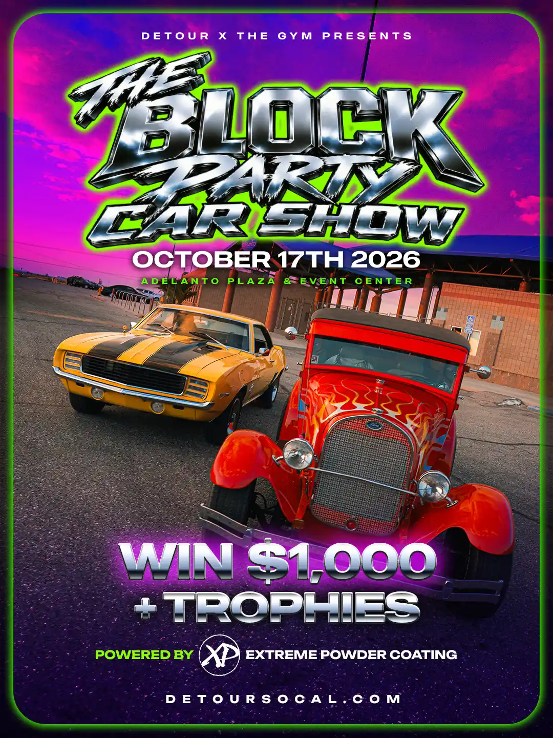 Detour - Block Party 2026 - Car Show Flyer 6
